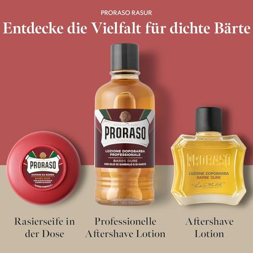 Proraso After Shave Lotion Nourishing, 100 ml, Aftershave für Männer mit Sandelholz & Shea-Öl spendet Feuchtigkeit und stellt den Hautkomfort wieder her, Made in Italy 4