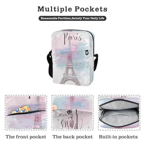 messenger bags for women shoulder bags Cross Body Purse Adjustable Strap for Outdoor Daily Outdoor Daily- Paris Eiffel Tower2