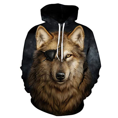 x8jdieu3 Gli Amanti Indossano la Divisa da Baseball con Stampa Digitale 3D Lupo, Abbigliamento Autunnale e Invernale, Modelli da Uomo e da Donna, Camicia con Cappuccio in Felpa con Cappuccio