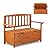 VINGLI Wooden Outdoor Storage Bench Deck Box, Outdoor Bench with Storage for Deck Porch Bench Wood Storage Bench (40 inch)