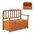 VINGLI Wooden Outdoor Storage Bench Deck Box, Outdoor Bench with Storage for Deck Porch Bench Wood Storage Bench (40 inch)