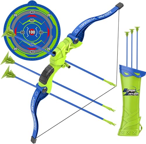 Pack of 2 Kids Bow and Arrow Set, Fun Shooting Game for Kids Archery Toy Set for Kids, Lightweight Bow and Arrow Toy Set, Suitable for 4 to 12 Years Kids (Green) - Image 6