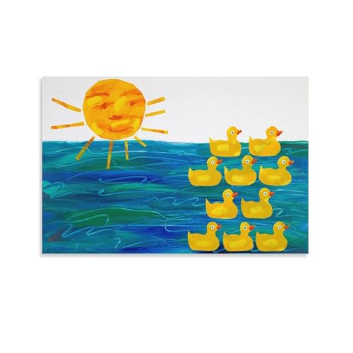 Eric Carle Prints Poster Sun Ducks Wall Art Prints Bedroom Home Decor Picture Canvas Painting 16x24inch(40x60cm)