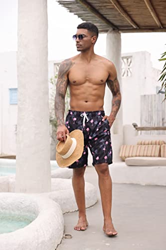 Goodstoworld Mens Swim Trunks with Compression Liner 9'' Inseam Quick Dry Swimsuit Shorts M-3XL2