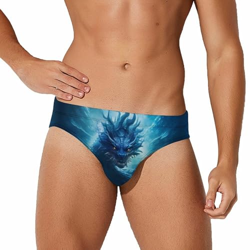 Sea Dragon Mens Swim Briefs Quick Dry Swim Trunk Bikini Underwear Swimsuit M