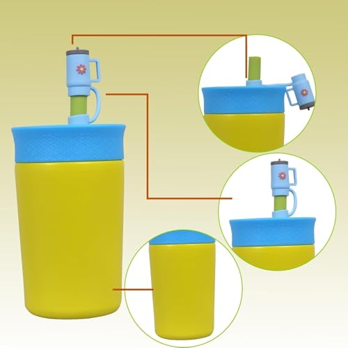 Image of Toddler Water Bottle with Straw, Kids Sipper Cup BPA Free Leak Resistant Drinking Bottle for Preschool, Daycare, Travel & Everyday Use (Green, 350 ml)