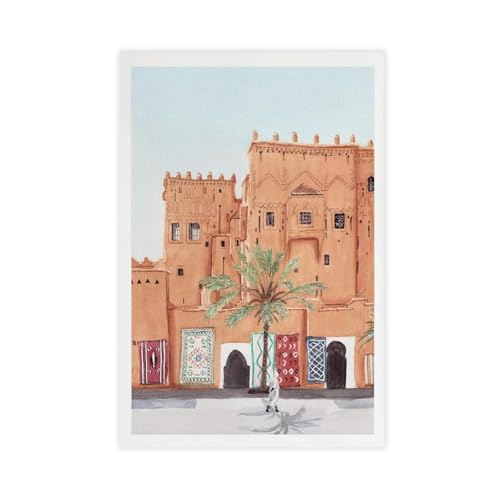 GAPKJGTS Ouarzazate - Lienzo decorativo de Marruecos para decoración de pared, pinturas para sala de estar, dormitorio, 20 x 30 cm