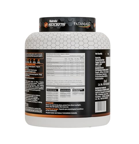 Image of NUTRELA Sports Patanjali Whey Protein Isolate 2kg, Irish Chocolate and Shilajit 10 Caps