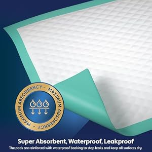 50 Pack Disposable Bed Pads 36 X 36 Inches, Super Absorbent Extra Large Incontinence Underpads, 125 Gram Heavy Duty Ultra Absorbency Medical Chux, Baby Changing Pad, Dog Puppy Pet Training Pee Pad 50 Pack Disposable Bed Pads 36 X 36 Inches, Super Absorbent Extra Large Incontinence Underpads, 125 Gram Heavy Duty Ultra Absorbency Medical Chux, Baby Changing Pad, Dog Puppy Pet Training Pee Pad