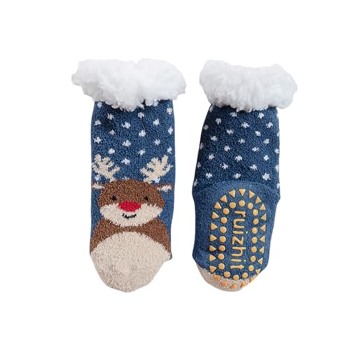 Generisch Tendencias Baby Slipper Calcetines Navidad Niño Pequeño Fuzzy Calcetines Cálidos de Forro Polar No Invierno Calcetines, NY2, Small