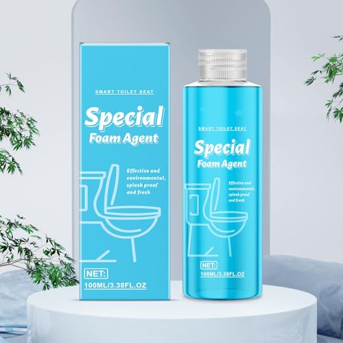 Agente espumante líquido para limpieza de inodoros Agente espumante especial Limpiador de inodoros Función potente para crear un ambiente de baño fresco y cómodo (100 ml) (Sky Blue, 3.8x11.8cm)