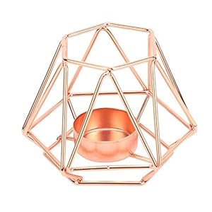 Kandelaar, kandelaars, kandelaar met hoge taaiheid, hittebestendig voor verjaardagsfeestje, bruiloft, jubileum of thuis(Rosé gouden trompet)