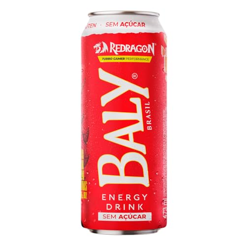 Energético Baly Gamer Redragon 473ml Sem Açúcar