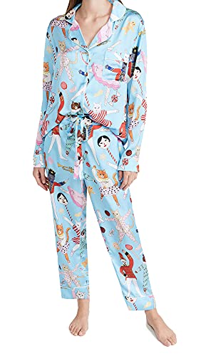 Karen Mabon Women s Nutcracker Cats Long Set, Sky Blue, Small