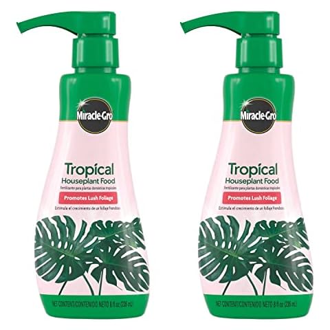 Miracle-Gro Tropical Houseplant Food - Liquid Fertilizer for Tropical Houseplants, 8 fl. oz., 2-Pack Cover