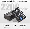 Paquete de 2 baterías EN-EL15C EN-EL15 de 2200mAh con cargador para Nikon D7000 | Energía de larga duración compatible con Nikon D7100 D7200 D7500 D750 ZF Z6 Z6ii Z7 Z8 D500 D850 ZR cámara batería 4