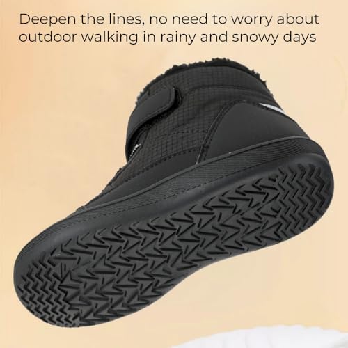 Barefoot Shoes for Children Winter Waterproof，Toddler/Boys/Girls Non-Slip Wide Toe Box High Top Snow Boots3