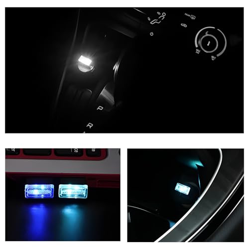 Lámpara LED ambiental interior para auto, 4 piezas USB miniatura 5