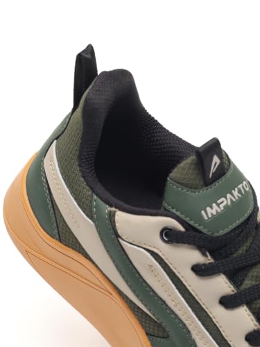 Image of Impakto para X Court Men's Sneakers | Lightweight & Cushioned Insole | Lace-Up Shoes for Casual Outings,Walking & Gym | Anti-Skid Rubber Sole for Non-Marking Activity