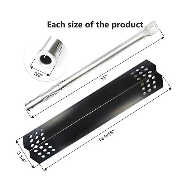 Ersatzteile für Nexgrill 720-0882A 720-0896 720-0896B 720-0896C 720-0896E 720-0925 720-0925P Grills, Brennerrohre, Hitzeschilde, Flammen-Tamers und Zündkerzenersatz – Bild 4