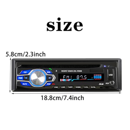 Radio para auto con CD DVD y Bluetooth manos libres miniatura 7