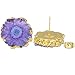 SUNYIK Natural Quartz Geode Druzy Stud Earrings, Irregular Purple