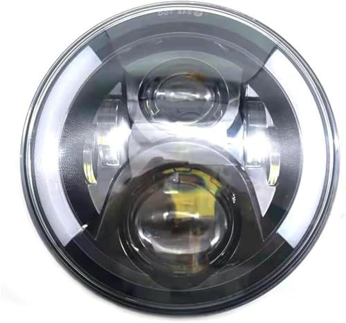 Phare auxiliaire moto LED 7" noir compatible Harley Touring Road King et Ultra