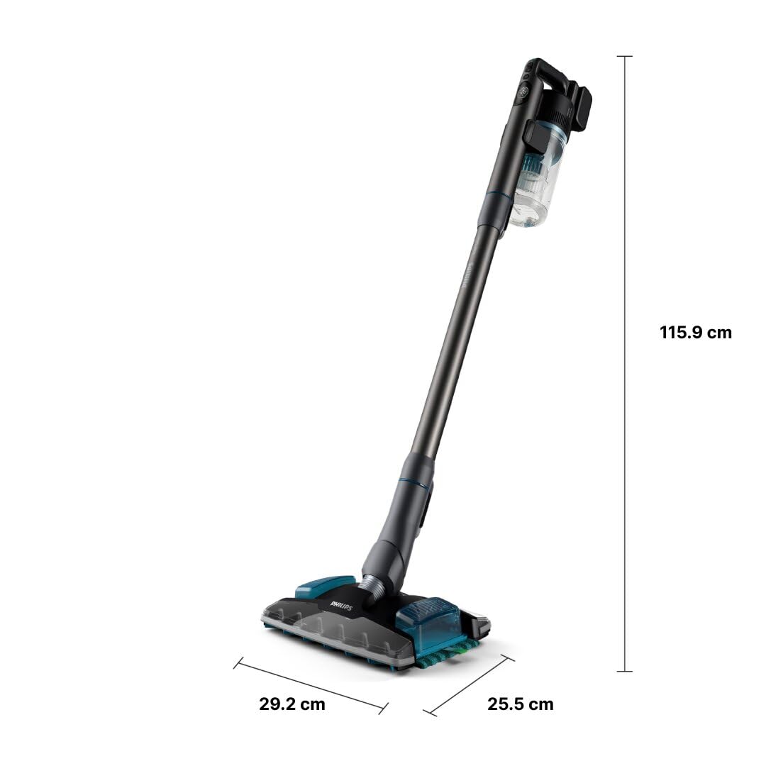 Philips Aspirapolvere Cordless Serie 8000 Pet, Aspirazione Superiore, 80 Minuti di Autonomia, Riconoscimento del Pavimento, Smart Display, Spazzola a LED, Filtrazione antiallergica (XC8055/01)