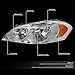 DNA MOTORING HL-OH-CI06-CH-AM Chrome Amber Headlights Compatible with 06-13 Impala 14-16 Impala Limited 06-07 Monte Carlo