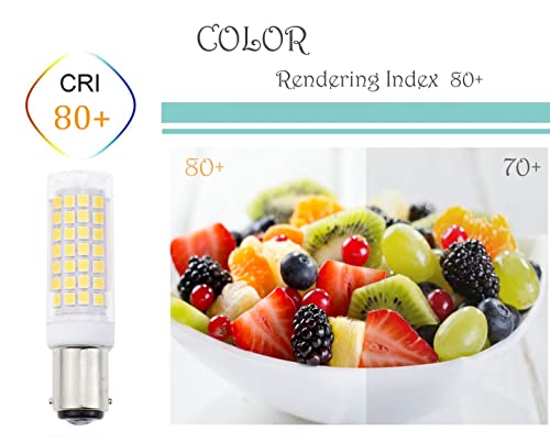 Lamsky Ba15D Led Light Bulb 7.5W,B15 Double Contact Bayonet Base,120V Warm White 3000K,75W 80W Jd Type T3/T4 Halogen Bulb Replacement Bulb,Not Dimmable(2-Pack) #TOP2