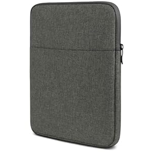 moex Dash Case für Surface Go 3 Tasche mit Reißverschluss und Fach für Zubehör, Sleeve Laptop Hülle weich Gepolstert, Schutzhülle Minimalistisch Laptoptasche, Dunkelgrau