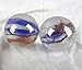 Big Game Toys Set of 2 Carnival 35mm Boulder Iridescent Clear/Red/Blue Swirl Large Shooter Solid Glass Marbles Home Decor/Vase Filler/Aquarium