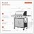 LazySunsets 49000 BTU Stainless Steel Gas Grill, 4-Burner Propane Gas Grill with Side Burner, Cast Iron Cooking Grates & Side Shelves for Patio Backyard Camping