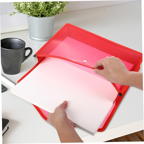 Pochette plastique PP transparente grand format avec bouton à pression pour tri de document A4