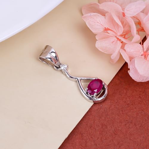 Pendentif pierre précieuse naturelle argent anti-ternissement