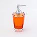 JustNile Acrylic Made Liquid Soap/Lotion/ Small Shampoo/Liquid Bodywash Pump Dispenser - Translucent Orange, 200ml