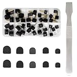 MHBH High Heels Tips Replacement Shoes Repair Caps, 20 Pairs Shoe Heel Repair, U Shape Heel Caps Shoe Heel Repair Kit for Women's Shoes With 1 pry nail iron sheet, 5 Sizes, 8,/9/10/11/12mm (Black)
