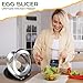Egg Slicer, BIBURY Egg Slicer for Hard Boiled Eggs, Heavy Duty Egg Cutter for Egg Strawberry Mushroom Soft Fruit, Stainless Steel Wire with 3 Slicing Styles, Easy to Clean