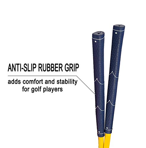 Acstar Two Way Junior Golf Putter Graphite Kids Putter Both Left And Right Handed Easily Use For Kids Age 6-8(Gold Head+Yellow Shaft+Blue Grip,27 Inch,Age 6-8) #TOP5