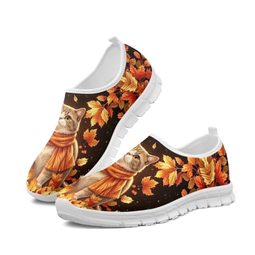 Image of Floral Sneakers for Women Colorful Art Shoes for Women Slip On Casual Work Shoes