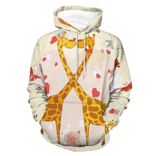 Sweat à capuche girafe unisexe idéal pour vos journées cocooning et sorties décontractées