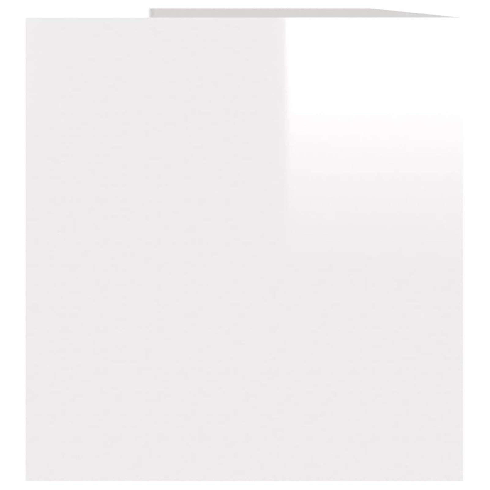 Caja de Almacenamiento para Discos de Vinilo - 2 Compartimentos, Blanco Brillante, 71 x 34 x 36 cm, Madera Contrachapada
