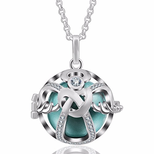 EUDORA Harmony Bola Necklace 18mm Angel Wing Mexican Ball Pregnancy Pregnant Women Pendant Pregnancy Gift 30