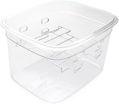 Miniatura 4 de EVERIE Versátil contenedor Sous Vide de 12 cuartos con estante integrado y tapa plegable con bisagras compatible con todas las cocinas Sous Vide