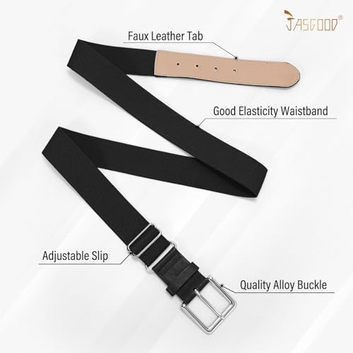 Image of JASGOOD 2 Pack Baseball Socks and Belt Combo Set Softball Socks and Belts Elastic Waist Belt for Youth and Adult Boys