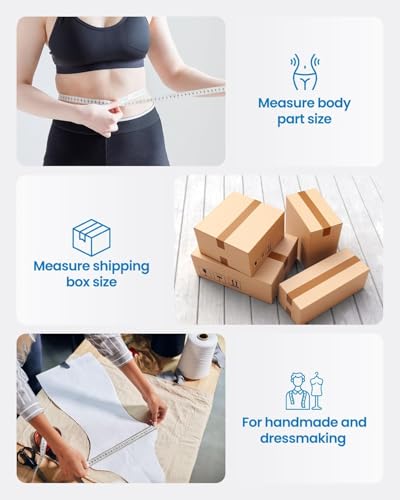 Smart Body Tape Measure, Body Measurement Tape Measure, LED HD Full Screen Monitoring Body Fat Tool for Fitness Shaping and Weight Loss Fitdays APP 8 41lhpwH4XzL