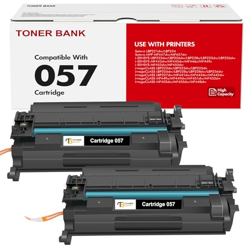 Image of 057 Toner Cartridge Black 2-Pack Replacement for Canon 057 057H CRG-057 MF445dw MF455dw Toner Cartridge for ImageCLASS MF445dw MF448dw LBP226dw LBP227dw LBP228dw MF449dw MF445 MF440 MF450 Printer Ink