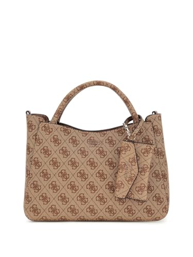 GUESS Brenton Girlfriend Satchel Latte Logo