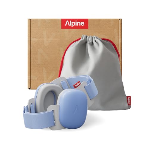 Image of Alpine Muffy Baby - New & Improved Baby Ear Muffs Noise Protection for Babies and Toddlers - CE & ANSI Certified - Safe and Soothing Hearing Protection - Age 3-48 Months- Approved by Babies - Blue