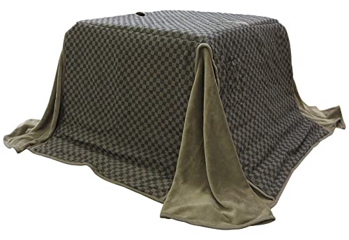 ハイタイプ こたつ布団 正方形 230 230 高級ジャガード 綿 あったか 高暖卓 コタツ布団 (230x230, 高暖卓マスブラウン)